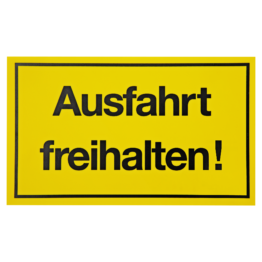 Schild 'Ausfahrt freihalten!' 15 x 25 cm