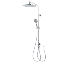 Breuer Duschsystem 'Aquamaxx 310' chromfarben eckige Kopfbrause, für separate Armatur