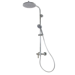 Breuer Duschsystem 'Aquamaxx 310' chromfarben mit Einhebelmischer, runde Kopfbrause