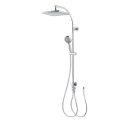 Breuer Duschsystem 'Aquamaxx 320' chromfarben eckige Kopfbrause, für separate Armatur