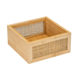 Wenko Ablagebox 'Allegre' Bambus/Rattan 15 x 15 x 7 cm