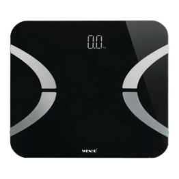 Wenko Analyse-Personenwaage schwarz Bluetooth 30 x 26 cm