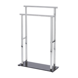 Wenko Handtuchständer 'Lava' Edelstahl glänzend 2 Stangen 52 x 20 x 81,5 cm