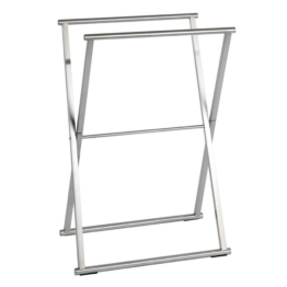 Wenko Handtuchständer 'Lava' Edelstahl glänzend 2 Stangen klappbar 53,5 x 35 x 80,5 cm