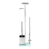 Wenko Stand WC-Garnitur 'Debar' chromfarben mit Ablage