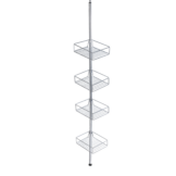 Wenko Teleskop-Eckregal 'Domaso' Edelstahl 4 Körbe 65-275 cm