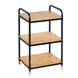 Wenko Regal 'Loft' Bambus/Metall 3 Böden 42 x 33,5 x 69 cm