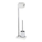 Wenko Stand WC-Garnitur 'Noble' 2-in-1 chromfarben/weiß