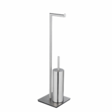 Wenko Stand WC-Garnitur 'Recco' 2-in-1 edelstahlfarben satiniert