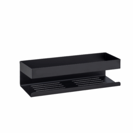 Wenko Wandablage 'Turbo-Loc® Genova' matt schwarz 30 x 10,5 x 8 cm
