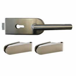 Glastürbeschlagset 'Valencia' PZ, Edelstahl satiniert