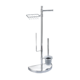 Wenko Stand WC-Garnitur 4-in-1 edelstahlfarben glänzend