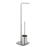 Wenko Stand WC-Garnitur 'Iria' 2-in-1 edelstahlfarben matt